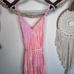 World Market Pink Orange Tie Dye Hi Lo Fairy Dress